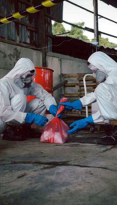 biohazardous material and waste cleanup