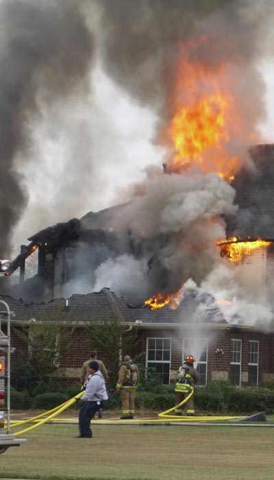 major house fire damage