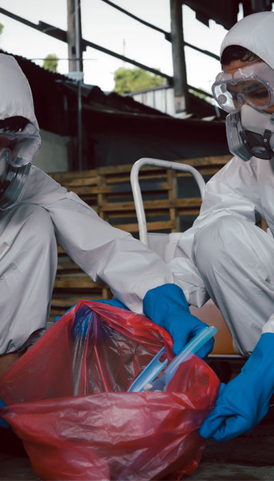 two tech biohazard cleaning
